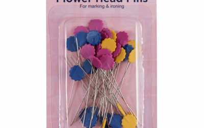 Hemline Flower Head Pins – Flat Head – 54mm long – 36 Pieces (H707)