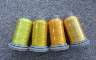 Glide – Pack of 4 Threads – Lemon/Bright Yellow/Mango/Cornflower