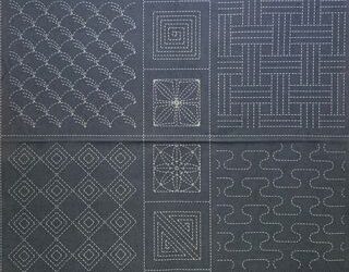 Susan Briscoe Sashiko Panel – (SASH A – Navy)